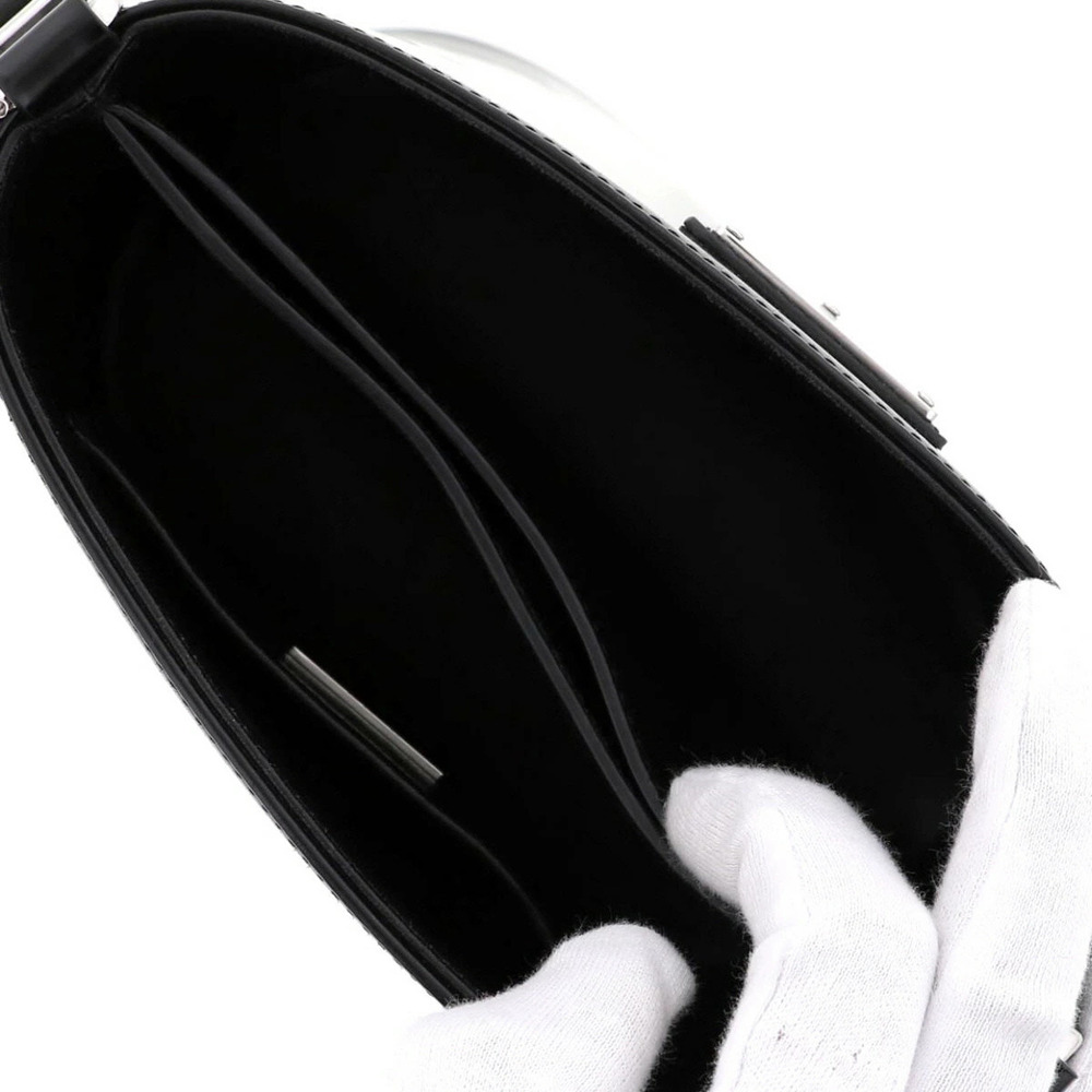 PRADA Brushed Leather Handbag Black AB - Picture 6 of 6